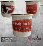 Emallitasse-Deitsch in rot